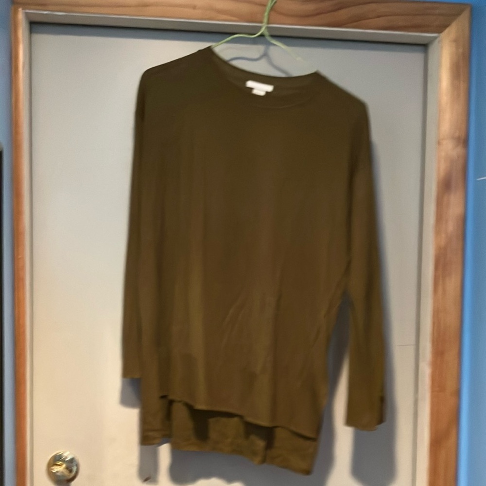 H&M Green Crewneck Sweater Relaxed Fit